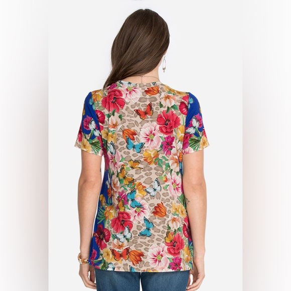 NWT! Johnny Was Mayflower Favorite Short Sleeve Crew Neck Swing Tee - Picture 6 of 9